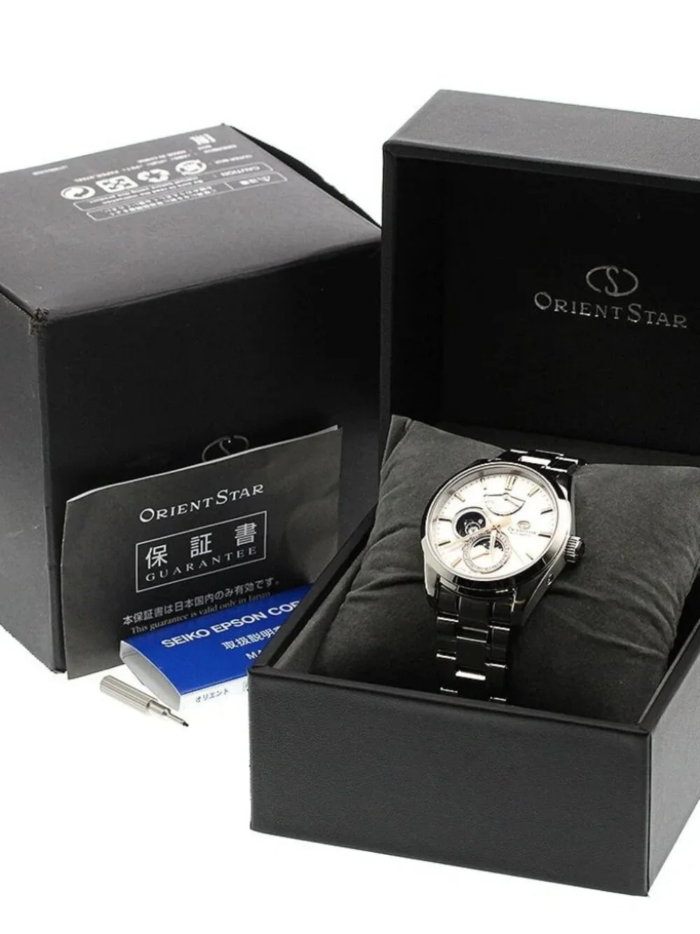 ORIENT Orient star F7M6-UAA0 Moon phase Silver Dial Automatic Men's Watch_952016